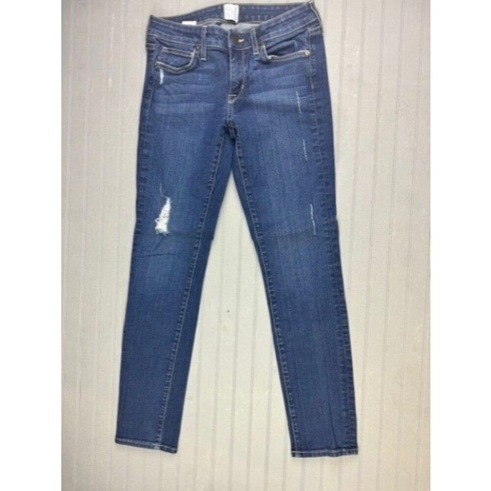 Rich & Skinny Size 26 Womens Jeans Distress Low Rise Stretch Med Wash